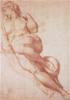 CARTOLINA DISEGNI MICHELANGELO STUDIO DI NUDO