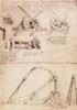 CARTOLINA DISEGNI LEONARDO DA VINCI - STUDIO DI UNA CATAPULTA
