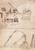 CARTOLINE DISEGNI LEONARDO DA VINCI STUDIO DI UNA CATAPULTA