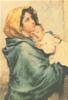 BIGLIETTO SACRO FERRUZZI MADONNA CON FIGLIO