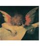 STAMPA SACRA 33X44 - ROSSO FIORENTINO PUTTO CHE SUONA