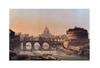 STAMPA ARTISTICA 33X44 - ROMA CASTEL SANT'ANGELO