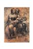 STAMPA DISEGNI 33X44 - LEONARDO VERGINE COL BAMBINO, S.ANNA E S.GIOVANNI BATTISTA