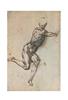 STAMPA DISEGNI 33X44 - MICHELANGELO STUDIO DI FIGURA VIRILE