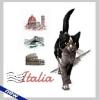 SHOPPER GATTO  NERO ITALIA FRANCOBOLLO