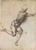 CARTOLINE DISEGNI MICHELANGELO STUDIO DI FIGURA VIRILE