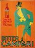 CARTOLINA D'ARTE VINTAGE - BITTER CAMPARI ARANCIONE