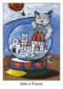 CARTOLINA D'ARTE VINTAGE - GATTI A FIRENZE