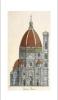 STAMPA VINTAGE 44X33 ARCHITETTURA FIRENZE DUOMO 