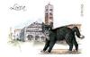 POCHETTE ROMA GATTO BIANCO NERO