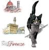 SHOPPER GATTO NERO FIRENZE DUE MONUMENTI