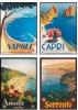 CARTOLINA D'ARTE ITALIA - CAMPANIA 4 IMMAGINI