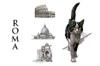 POCHETTE GATTI ROMA TRE MONUMENTI B/N