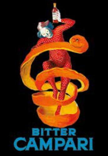 CARTA POSTER F.TO 50X70 - BITTER CAMPARI NERO